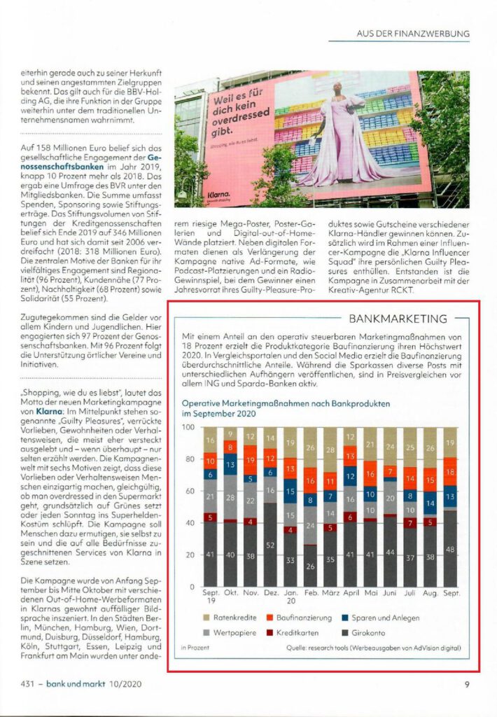 Operative Marketingmassnahmen nach Bankprodukten_bank und ...