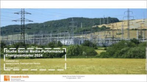 Titelblatt Studie Social Media-Performance Energieanbieter 2024