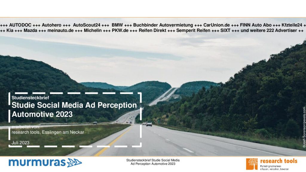 Studiensteckbrief_Studie Social Media Ad Perception Automotive 2023